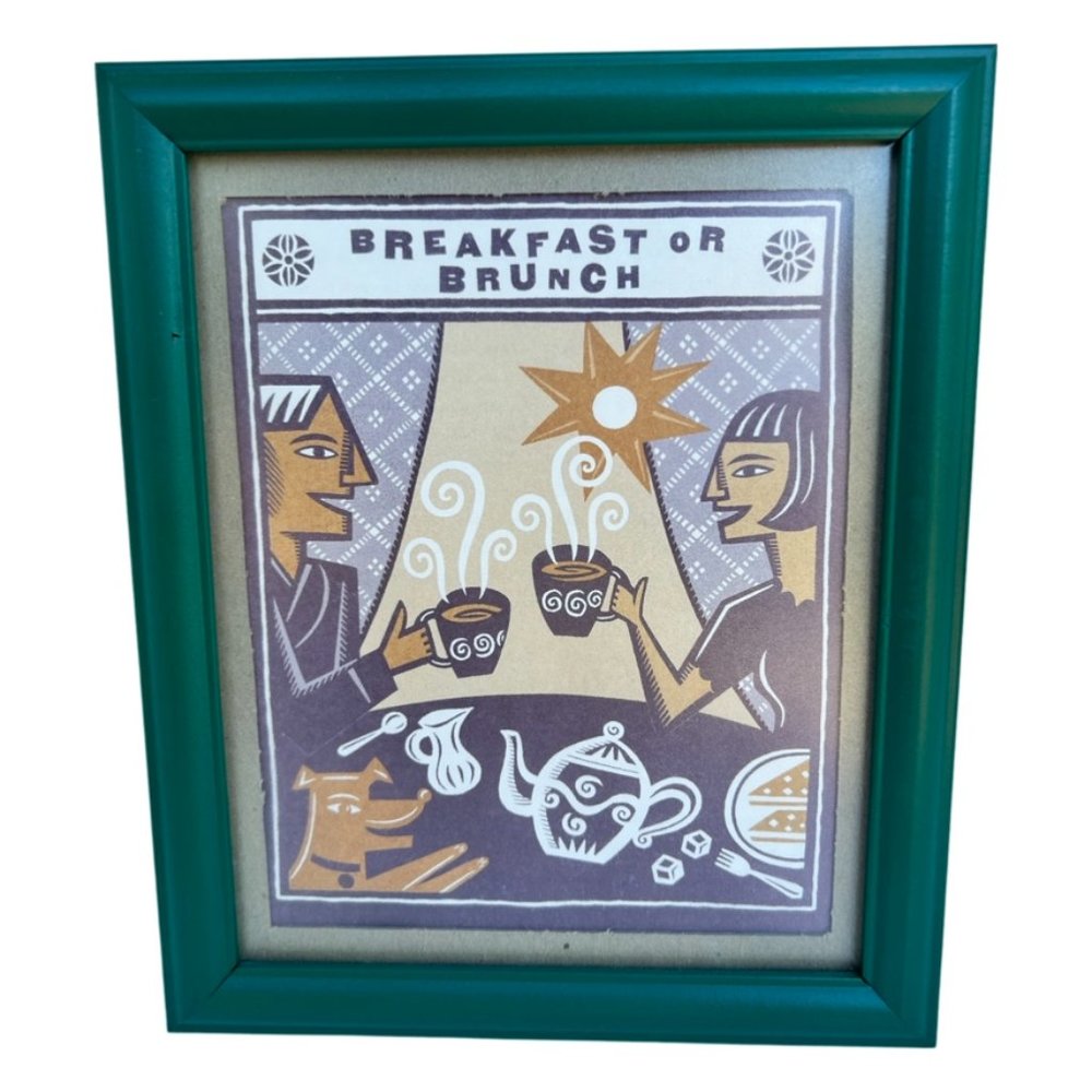 🌸6/$20🌸 Framed “Breakfast or Brunch” Print